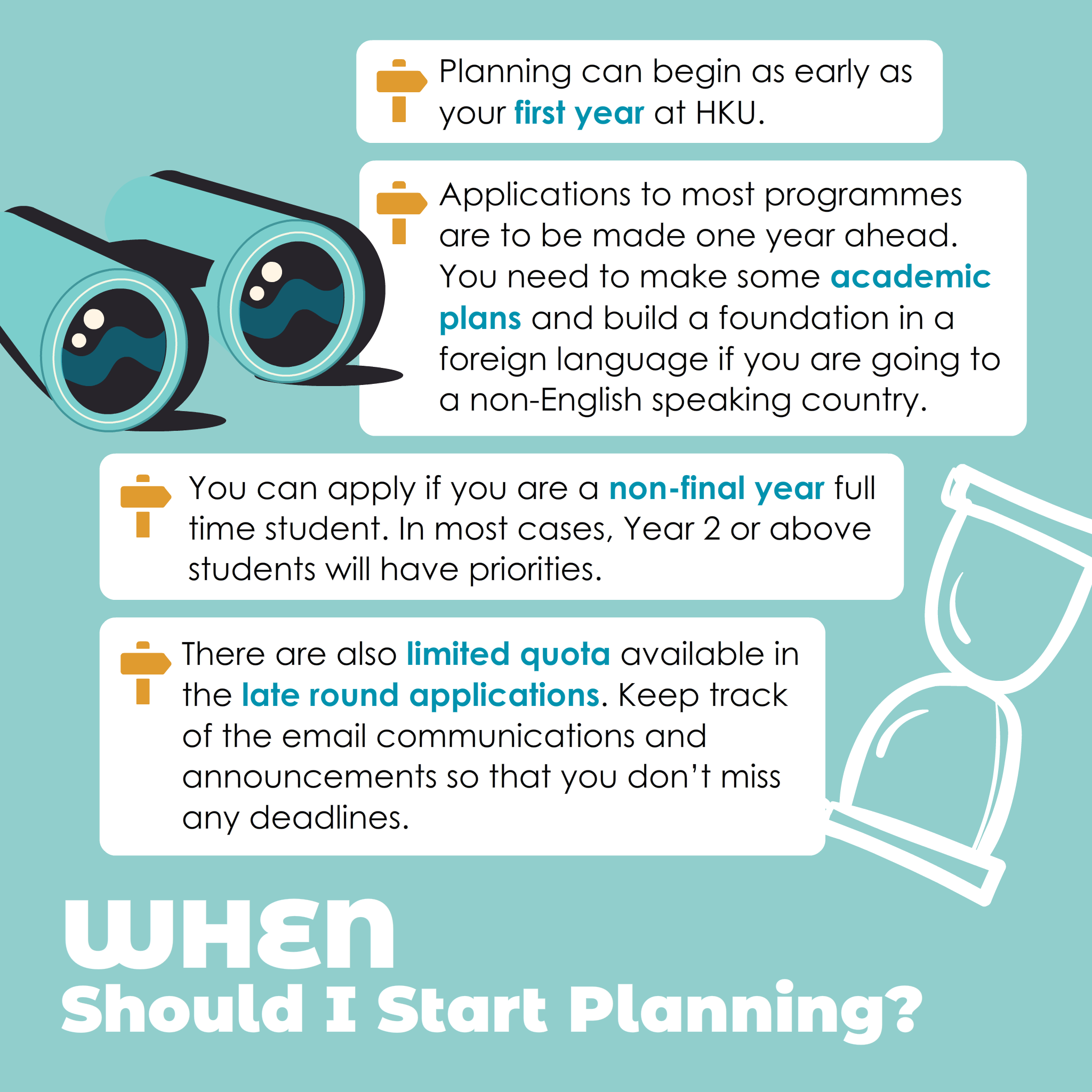 Planning for Study Abroad - image of Slide 03 - When Should I Start Planning?