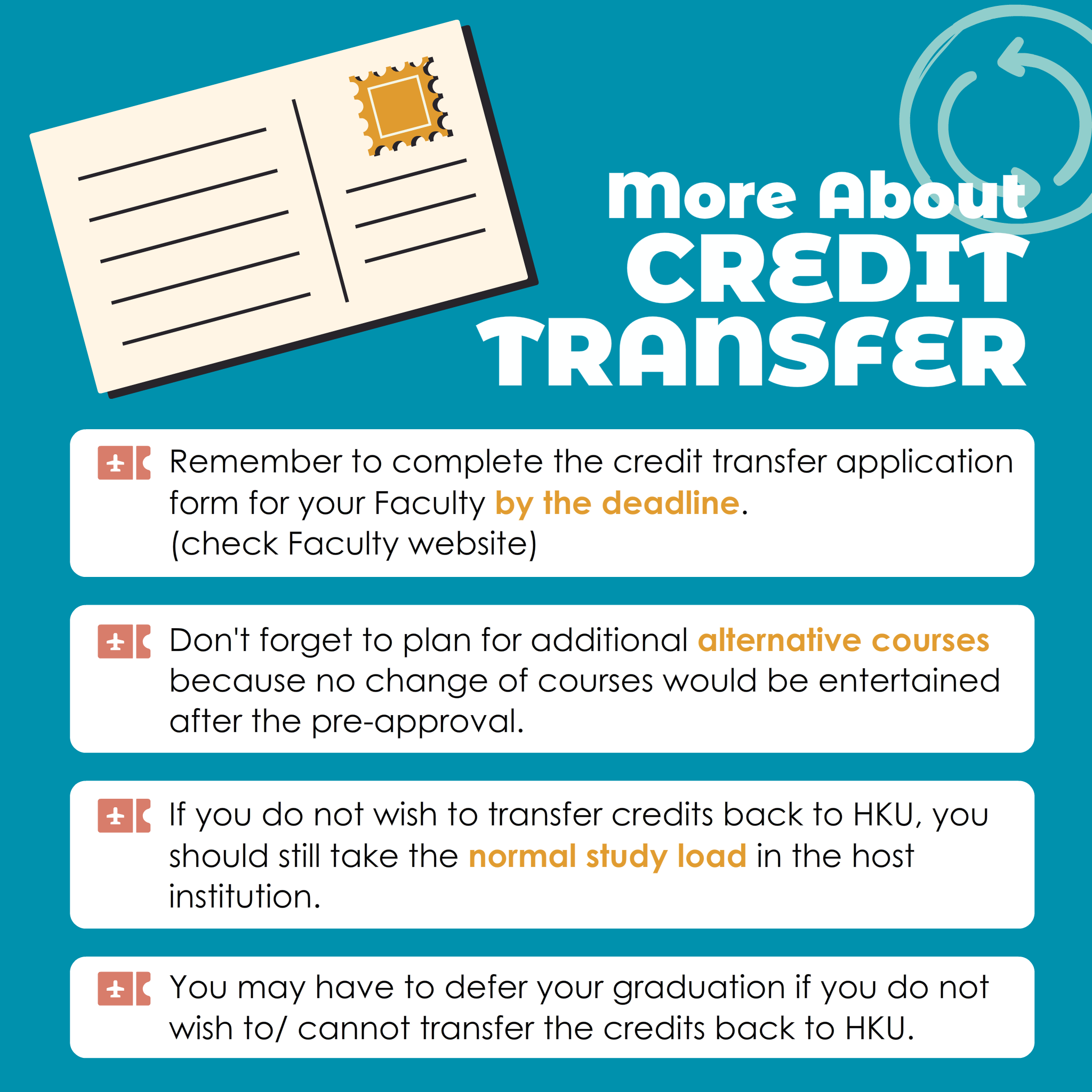 Planning for Study Abroad - image of Slide 11 - Credit Transfer