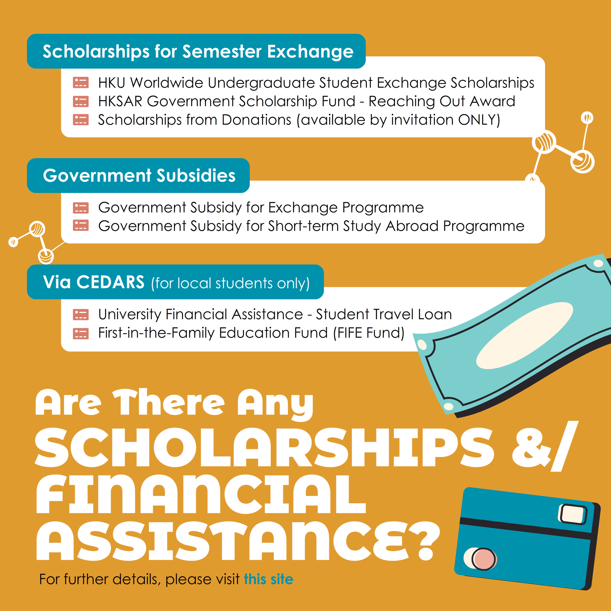 Planning for Study Abroad - image of Slide 12 - Are there any Scholarships and/or Financial Assistance?