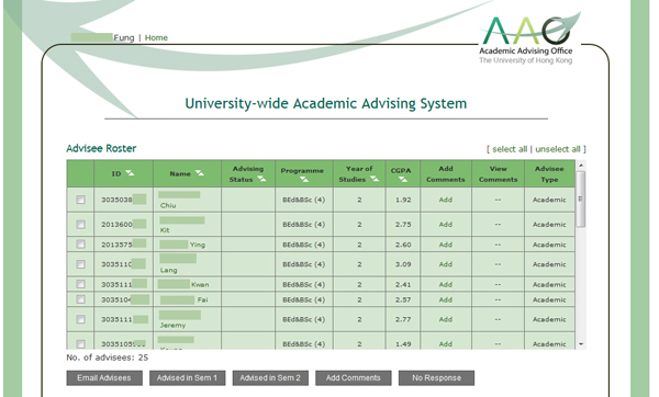 New Enhancements in the SIS Advising System