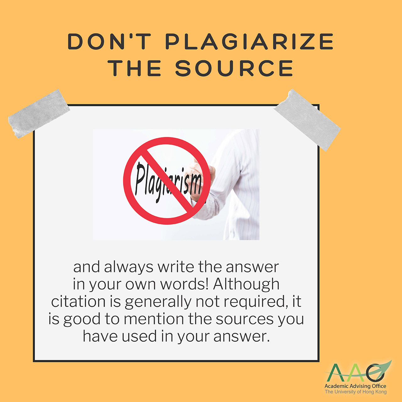 Don't plagiarize the source and always write the answer in your own words! Although citation is generally not required, it is good to mention the sources you have used in your answer. 
