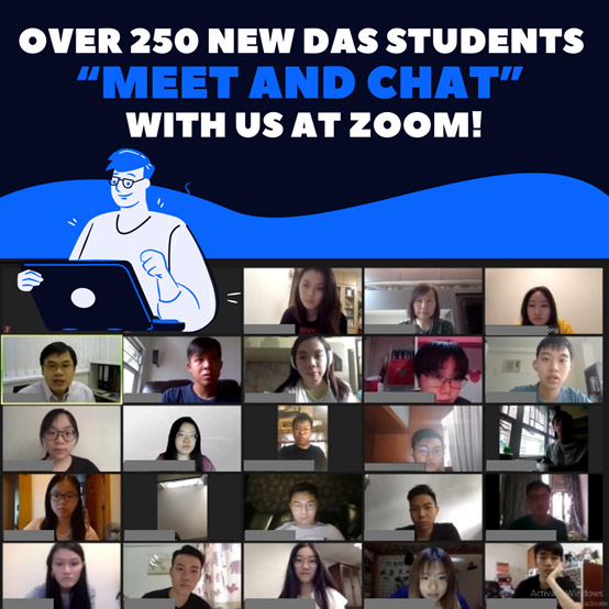 picture banner of Over 250 New DAS Students “Meet and Chat” with Us at ZOOM