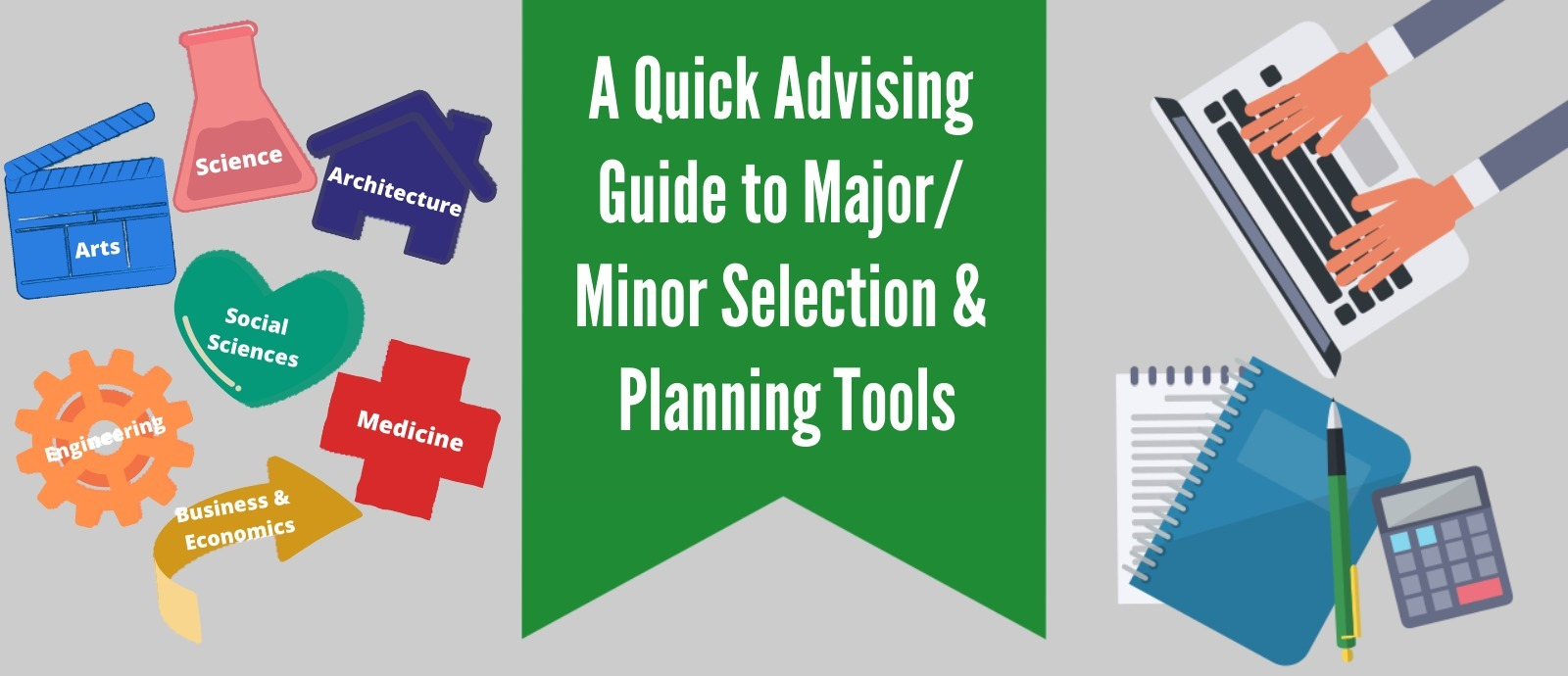 picture banner of A Quick Advising Guide to Major/Minor Selection and Planning Tools