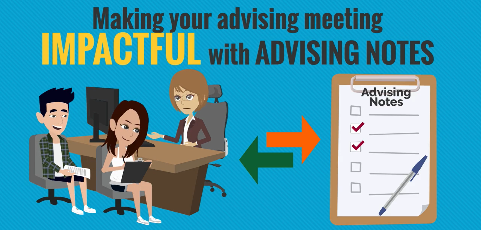 picture banner of Making your advising meeting impactful with advising notes