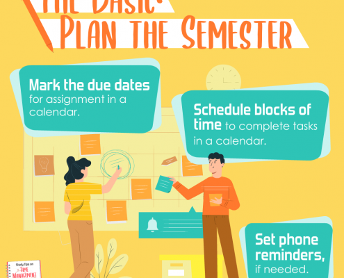 picture of [Time Management] The Basic: Plan the Semester. Mark calendar and set phone reminders on due dates.