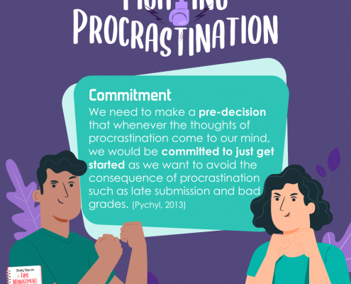 picture of [Fighting Procrastination] We need to make a pre-decision that whenever the thoughts of procrastination come to our mind, we would be committed to just get started.