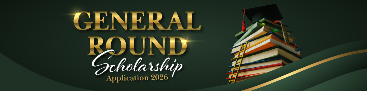 banner for General Round Scholarship Application 2026-27